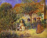 Photo of painting Garden Scene in Britanny. Pierre-Auguste Renoir
